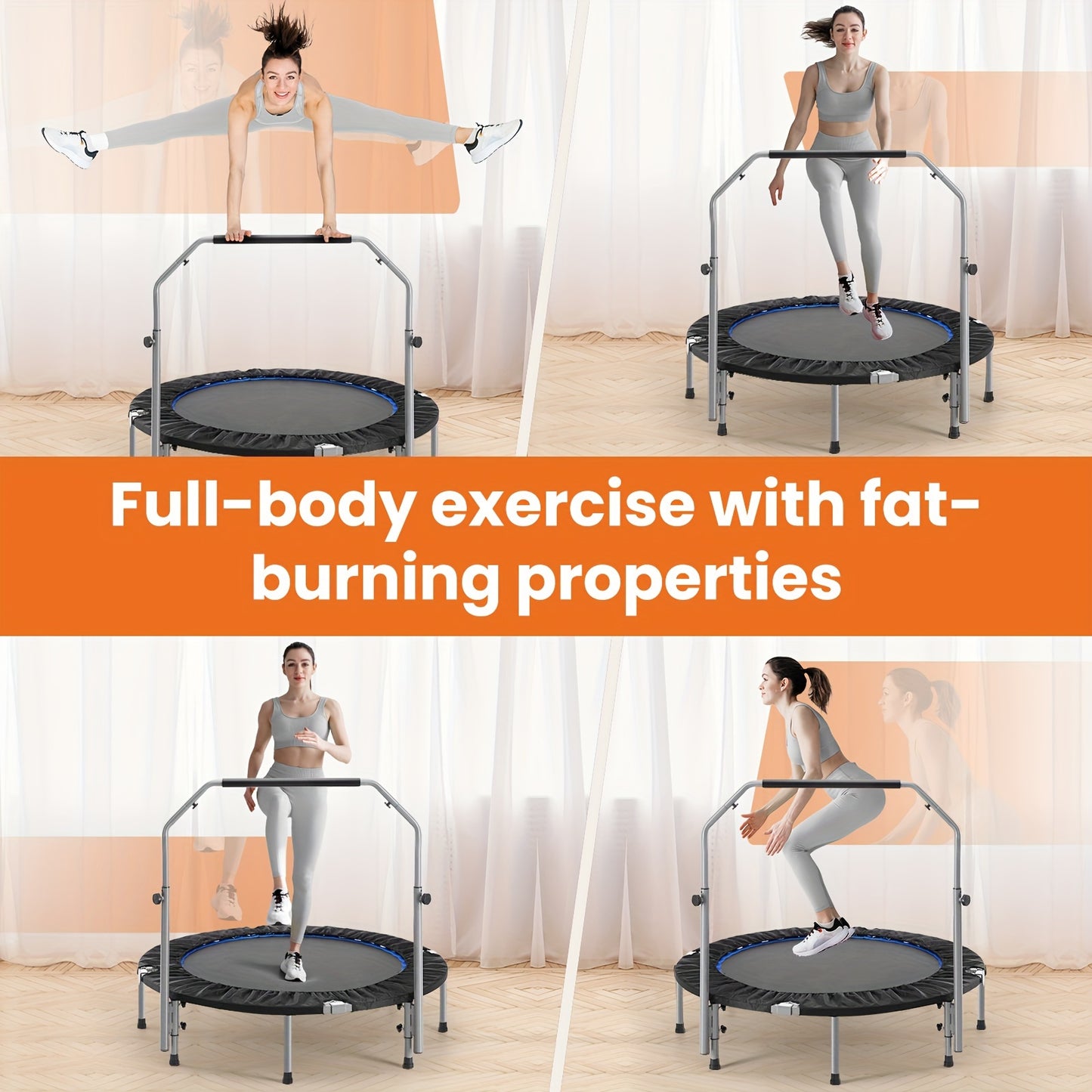 Luminaheart ™ Mini Fitness Trampoline-Max Load 550 lbs