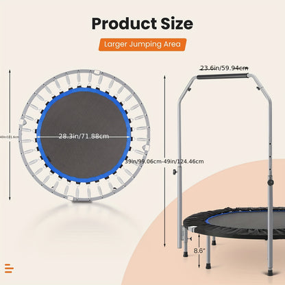 Luminaheart ™ Mini Fitness Trampoline-Max Load 550 lbs